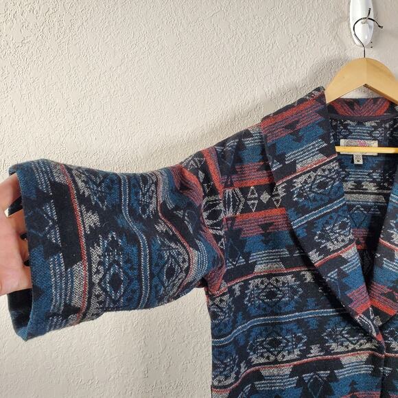 Ecote single snap front southwestern knit coat/chore coat Size Medium - Picture 3 of 11